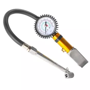 Манометр для контроля давления и подкачки шин Thorvik ATIG3 053400, с насадкой-удлинителем для г/а, шланг 300 мм