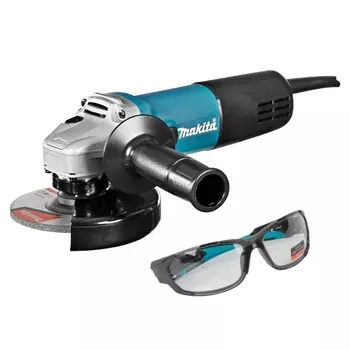 Машина шлифовальная угловая Makita 9558HNR + Защитные очки Makita PGW-180110/CLEAR
