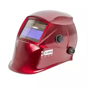 Маска сварщика Кедр "К-202 PRIME" 8004488, красная, в разобранном виде