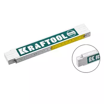 Метр профессиональный складной деревянный Kraftool PRO-90 34726, метр 2м