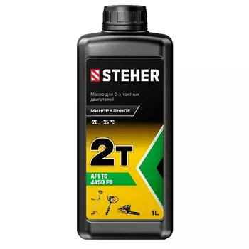 Минеральное масло для 2-тактных двигателей 2T-M, 1 л Steher 76001-1