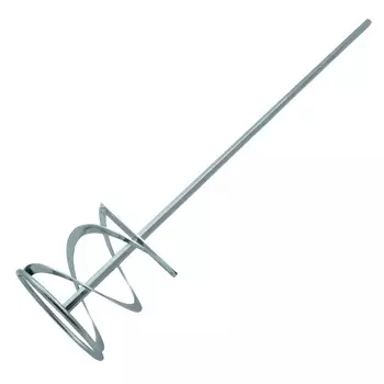 Миксер для красок и штукатурных смесей Denzel 848447, 80 х 400 мм, оцинкованный, шестигранный хвостовик 8 мм