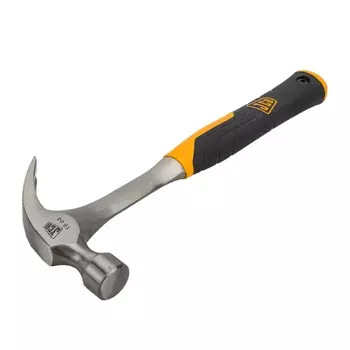 Молоток-гвоздодер JCB JHM003 (цельнокованый, двухкомпонентная виброгасящая рукоятка, 450г)