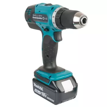 Мощная аккумуляторная дрель-шуруповерт Makita DDF453RFE (патрон 13 мм, емкость 3 Ач, кейс)