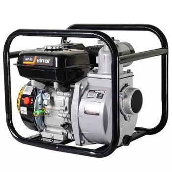 Мотопомпа бензиновая Huter MP-80 мобильная (для чистой воды, 5149 Вт, 900лмин)