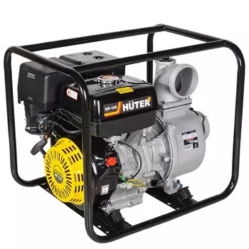 Мотопомпа Huter MP-100 (глубина всасывания 8 м, высота 30 м, производительность 1300 л/мин)