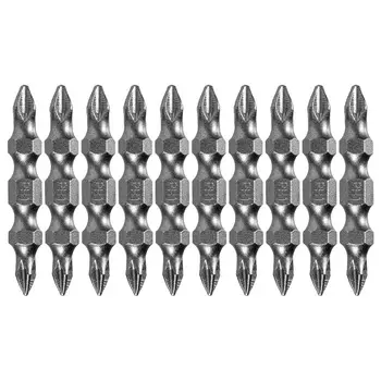 Набор бит двухсторонних Denzel 11674, PH2-PH1х45 мм, сталь S2, 10шт.