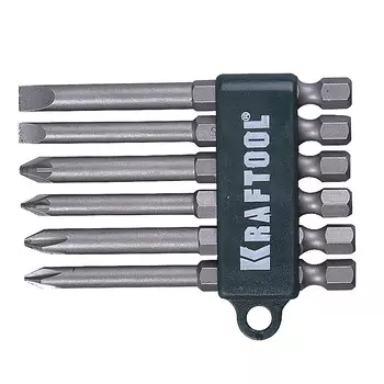 Набор бит Kraftool 26061-H6, хвостовик E 1/4", Cr-V, 75 мм, 6 предметов