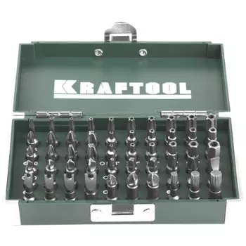Набор бит Kraftool "X-Drive" 26065-H50, кованых, торсионных, Cr-Mo, система насечек "NSS", 50 предметов, в боксе