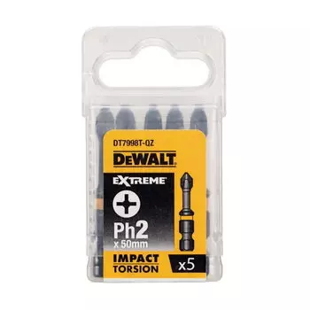 Набор бит ударных DeWalt DT7998T-QZ IMPACT Torsion PH2х50 мм, 5 шт.