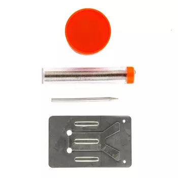 Набор для пайки Sparta 913113, 5 предметов, паяльник 30 Вт, подставка, жало, паста, припой