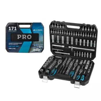 Набор головок и бит Pro Startul LE MANS PRO-171L, 1/4",3/8",1/2", 171 предмет