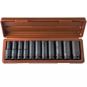 Набор головок торцевых для ударного инструмента Ombra 912511 1/2DR 10-24мм 11 предметов