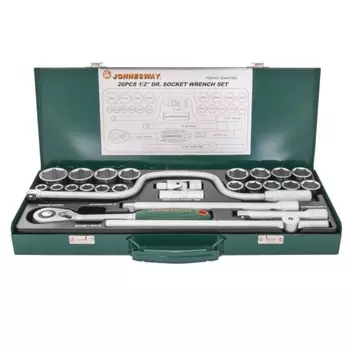 Набор головок торцевых Jonnesway S04H4726S 047535, 1/2"DR, 12-34 мм, 26 предметов