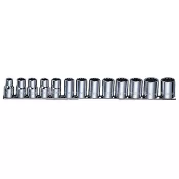 Набор головок торцевых Jonnesway S05H4213S, 12-гр. 1/2"DR MAXI-DRIVE на держателе "рельс" SAE 3/8-1-1-1/8 13 предметов