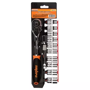 Набор головок торцевых с аксессуарами Ombra 911212, 1/2"DR, 10-19мм, 12 предметов