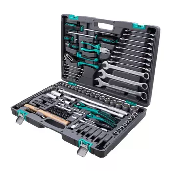 Набор инструмента Stels 14112, 1/4", 1/2", CrV, S2, усиленный кейс, 119шт