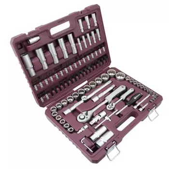 Набор инструмента универсальный Thorvik TS094/12 054010, 1/4", 1/2"DR с головками торцевыми 12-гранными, 94 предмета