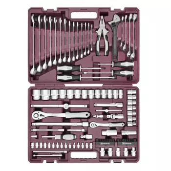 Набор инструмента универсальный Thorvik TS101 054011, 1/4", 1/2"DR, 101 предмет