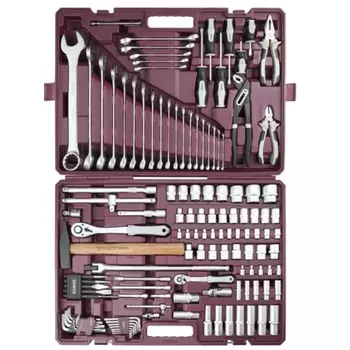 Набор инструмента универсальный Thorvik TS127 054014, 1/4", 1/2"DR, 127 предметов