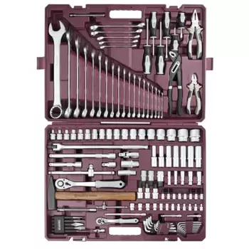 Набор инструмента универсальный Thorvik TS128 054015, 1/4", 1/2"DR, 128 предметов
