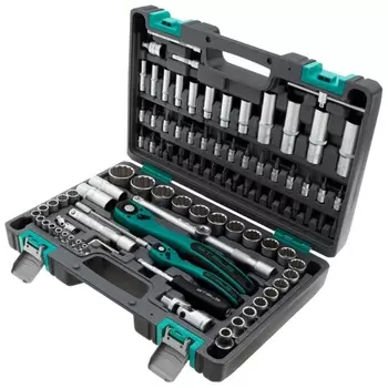 Набор инструментов Stels, 1/2", 1/4", CrV, 12-гранные головки, пластиковый кейс, 94 предмета 14118