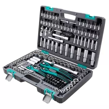 Набор инструментов Stels, 1/4", 3/8", 1/2", Cr-V, S2, усиленный кейс, 151 предмет 14114