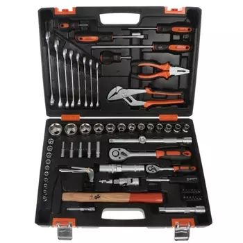 Набор инструментов Вихрь 73/6/7/4, CrV, 1/2", 1/4", 76 предметов