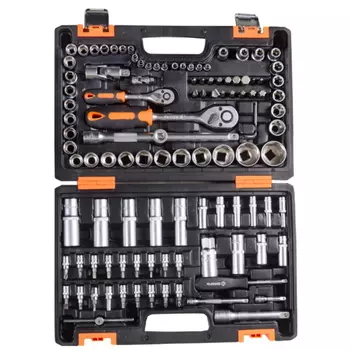 Набор инструментов Вихрь 73/6/7/8, 1/2", 1/4", CrV, в кейсе 108 предметов