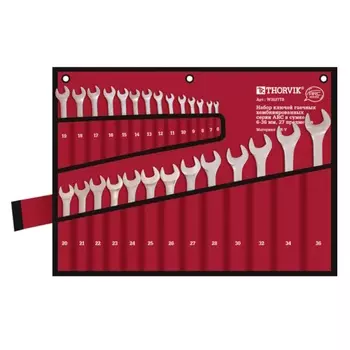Набор ключей гаечных комбинированных серии ARC в сумке Thorvik W3S27TB 053715, 6-36 мм, 27 предметов