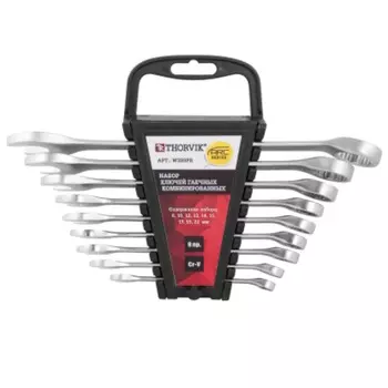 Набор ключей гаечных Thorvik W3S9PR 052613, комбинированных, серии ARC, на держателе, 8-22 мм, 9 предметов