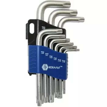Набор ключей Кобальт Tamper TORX T10-T50 020406-09 (Cr-V, 9 шт, блистер)