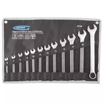 Набор ключей комбинированных 6-22 мм Gross 15149 (12 шт., CrV, холодный штамп)