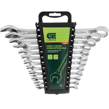 Набор ключей комбинированных СИБРТЕХ 15452 6-22мм,CrV 12шт.