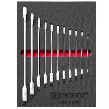 Набор ключей комбинированных трещоточных в EVA ложементе Thorvik UTS11STE 053589, 280х375 мм, 11 предметов