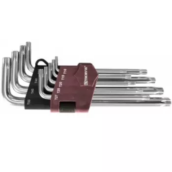Набор ключей торцевых Thorvik TTK9S 053150, T-TORX® с центрированным штифтом, Т10H-T50H, 9 предметов