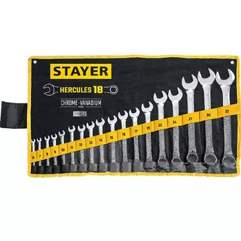 Набор комбинированных гаечных ключей Stayer "PROFESSIONAL" 27081-H18 6-32мм 18шт