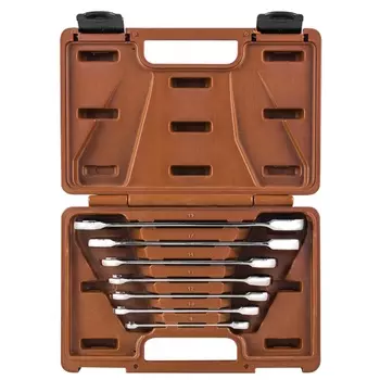 Набор комбинированных гаечных трещоточных ключей Ombra 935007 (SNAP GEAR, 8-19 мм, 7 предметов)