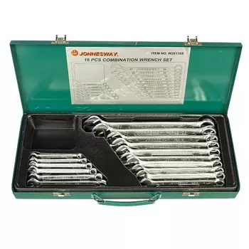 Набор комбинированных ключей Jonnesway W26116S (6-24 мм, 16 предметов)