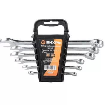 Набор комбинированных ключей Вихрь (6-17 мм, 6 шт.) 73/6/5/6