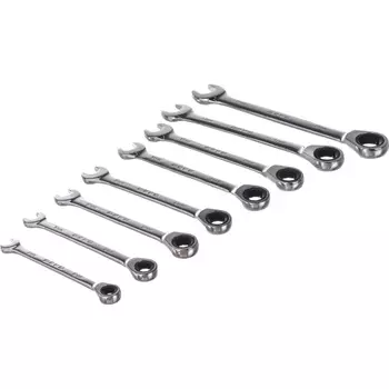 Набор комбинированных трещоточных ключей Deko RW01 065-0549, 8-19 мм, 8 предметов