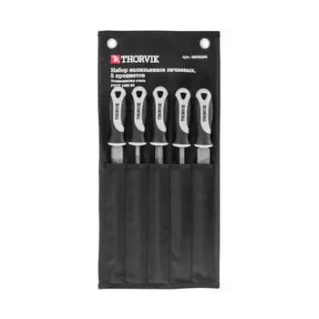 Набор личневых напильников Thorvik MFSS205, 200мм, 5 предметов