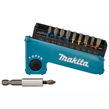 Набор насадок Makita Impact Premier E-03573, 11 шт., 25 мм, C-form PH, PZ, T, SL, магнитный держатель