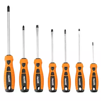 Набор отверток + пластмассовый бокс Sparta 133566, 8 шт., PH + SL, СrV, 2к рукоятка