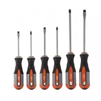 Набор отверток стержневых Ombra 975006, ROUND GRIP, 6 предметов
