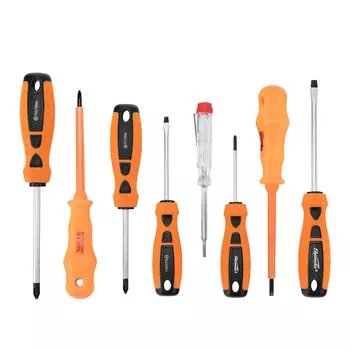 Набор отверток + тестер Sparta 135435, 8 пред., PH + SL, CS, 2к рукоятка