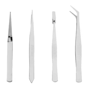 Набор пинцетов из нержавеющей стали Sparta 914845, 4 шт