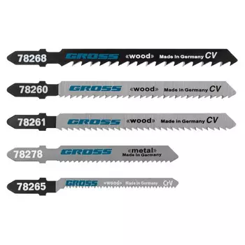 Набор полотен для лобзика Gross 78252, универсальный, 5 шт