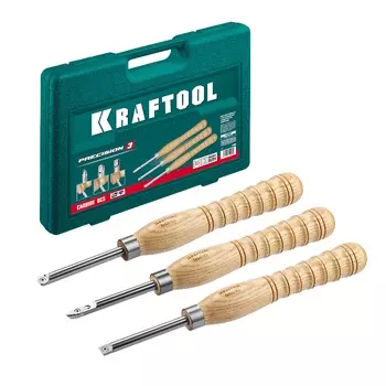 Набор ручных резцов по дереву Kraftool Precision-3 18369, 3 предмета
