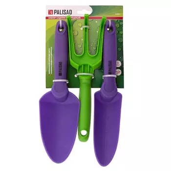 Набор садового инструмента Palisad NYLON SOFT 63021, пластиковый, гелевые рукоятки, 3 предмета
